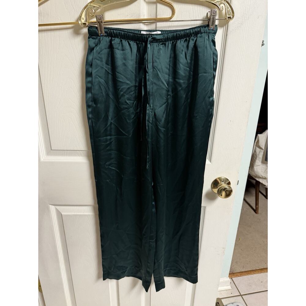 NWT Ann Taylor LOFT Sawyer Pull On Pants Size XS Petite Dark Green Silky 28x27